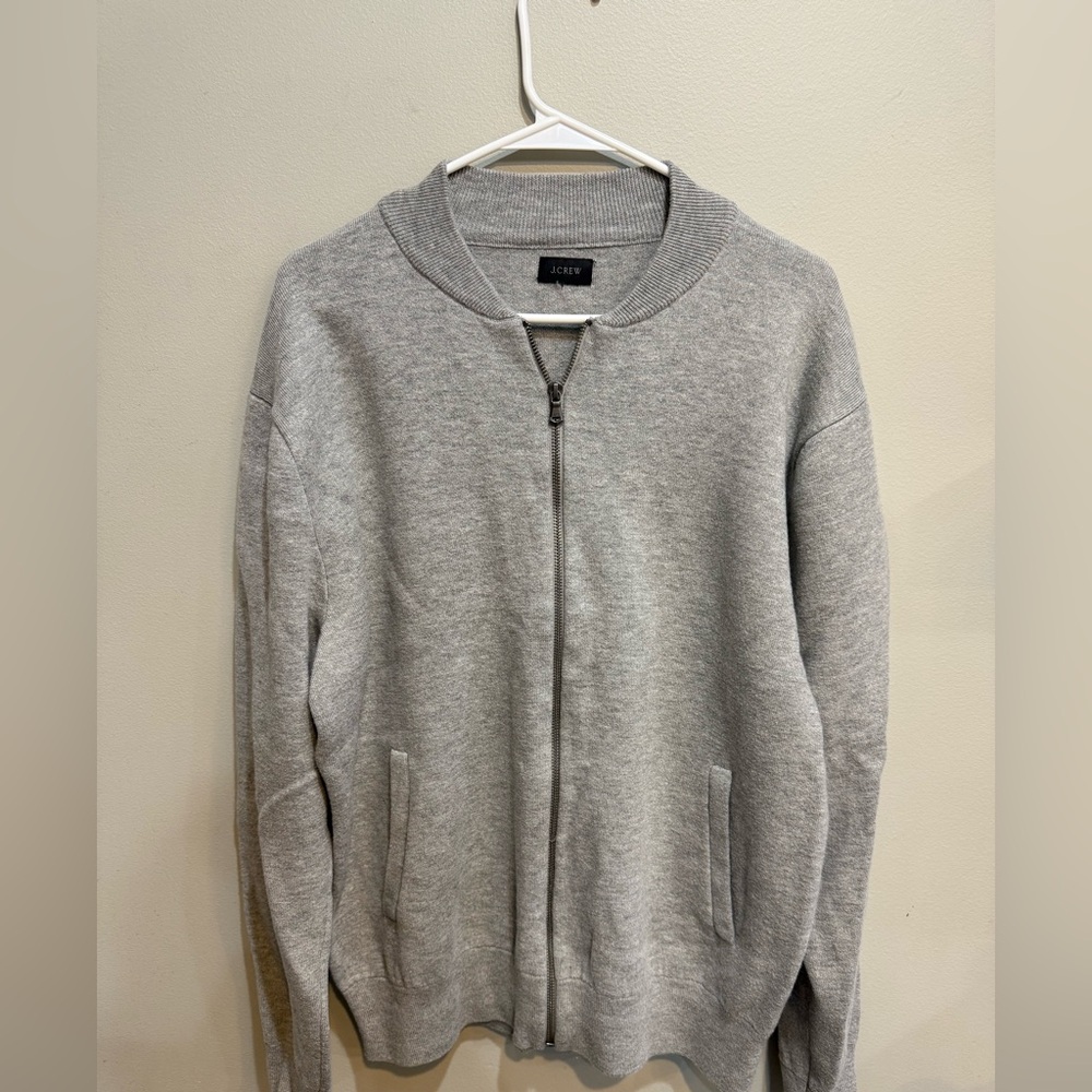 J Crew Bomber Jacket XL Gray